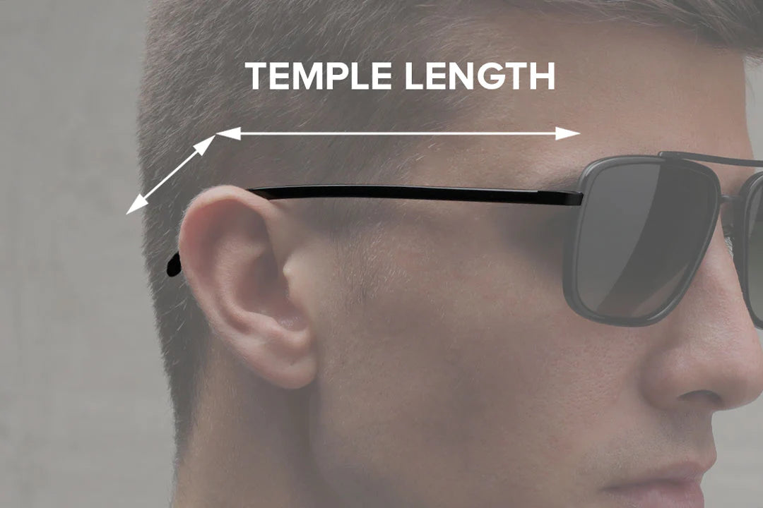 Illustration of How to Measure Temple Length of Glasses