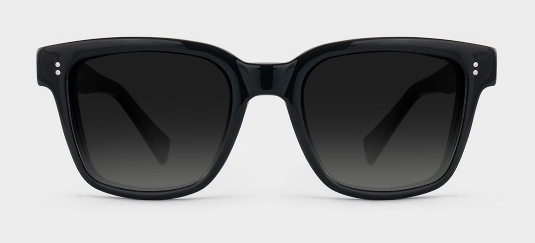 Large black rectangular sunglasses frame