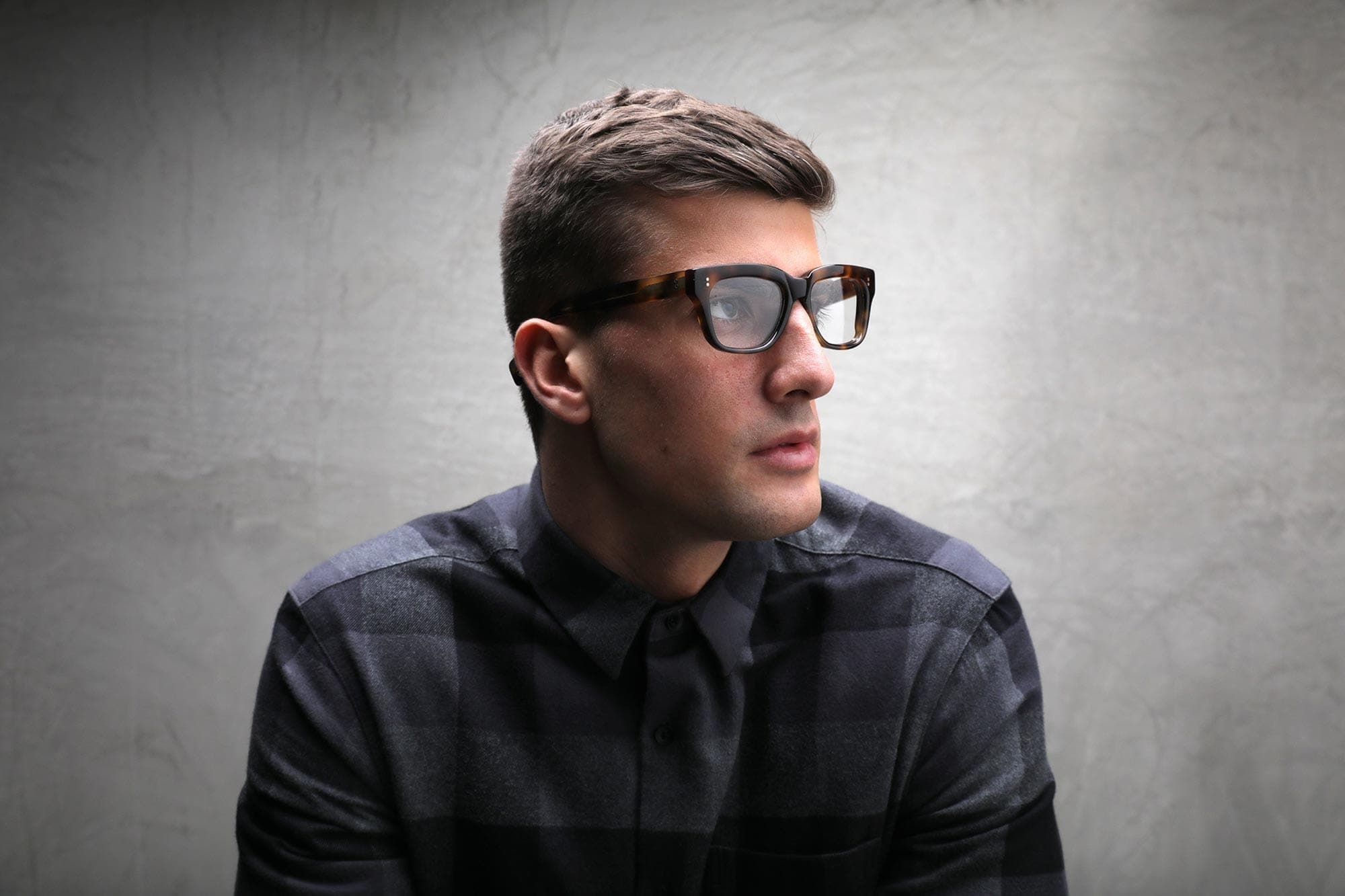 Tortoise Rectangular Glasses | Banton Frameworks