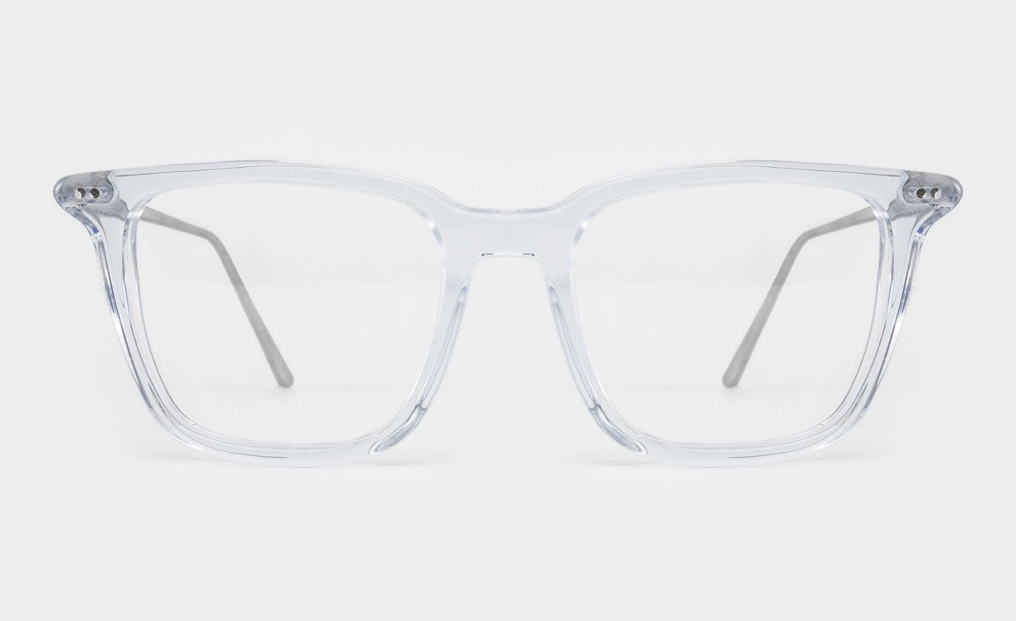 clear white frame glasses