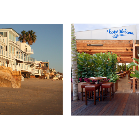 amarillo beach, malibu CA and café habana, malibu CA 