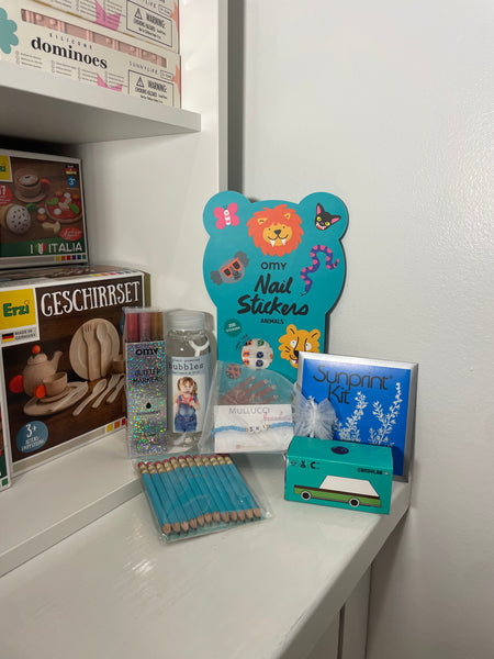 teal blue themed stocking stuffers at kodomo boston