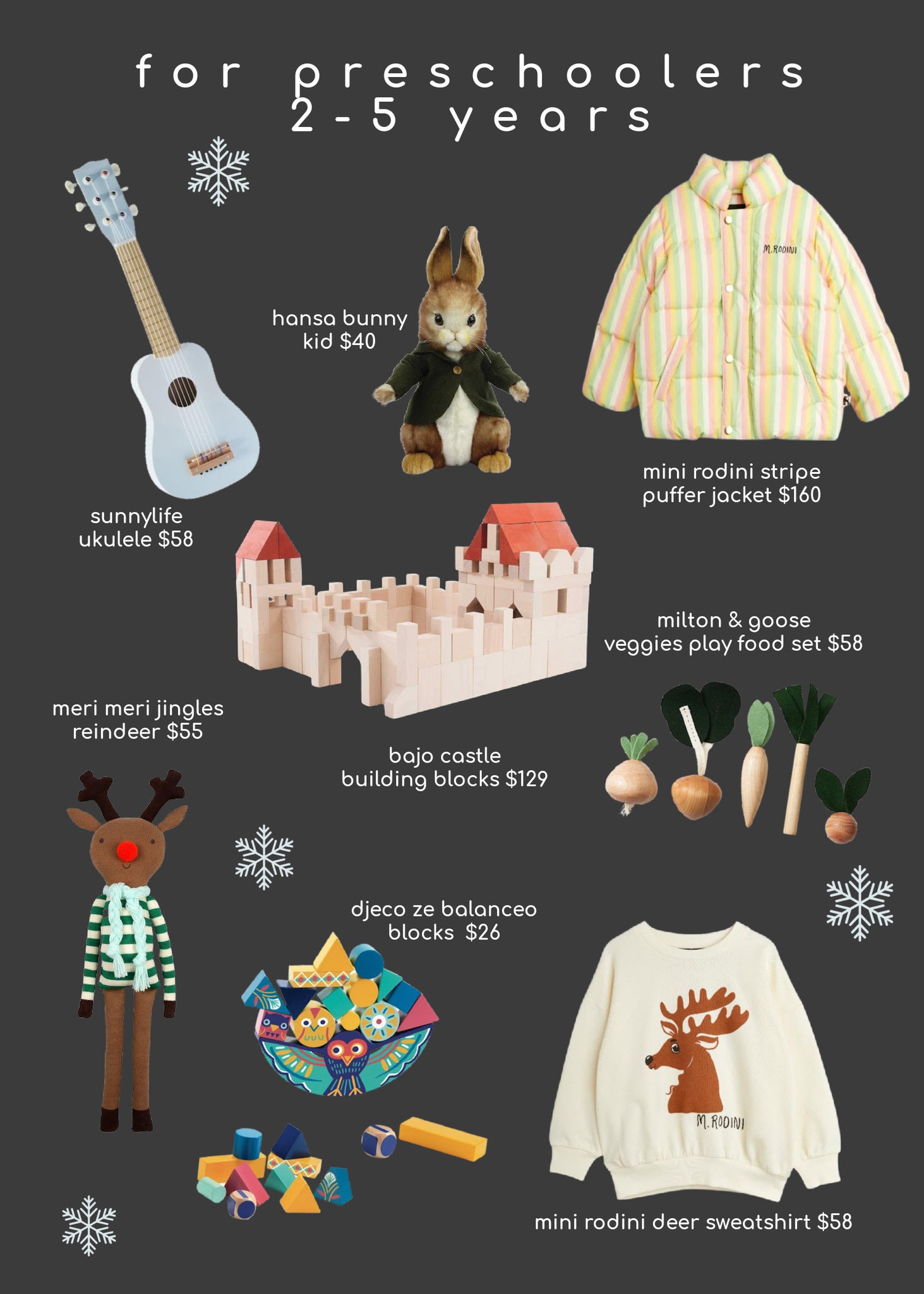 holiday gift ideas for preschoolers