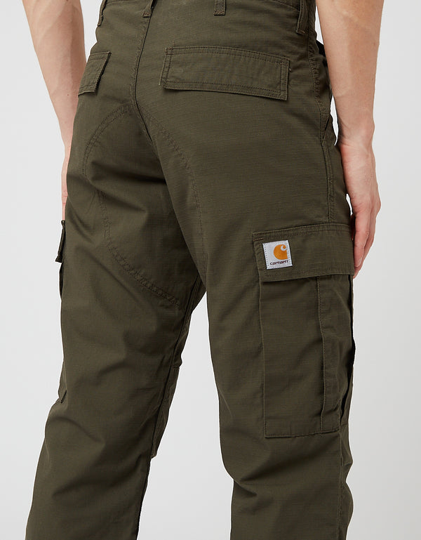 Carhartt WIP cotton trousers Regular Cargo black color