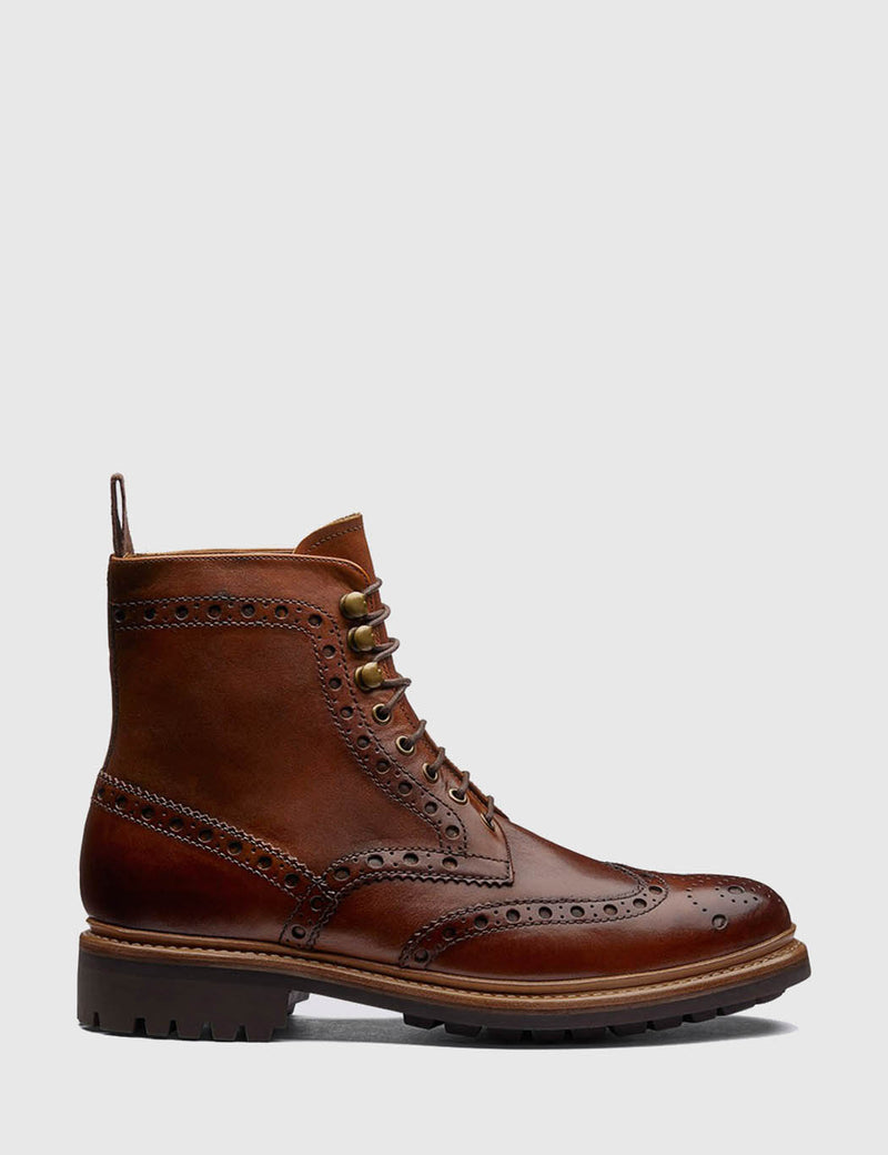 Grenson Fred Brogue Boot (Hand Painted 