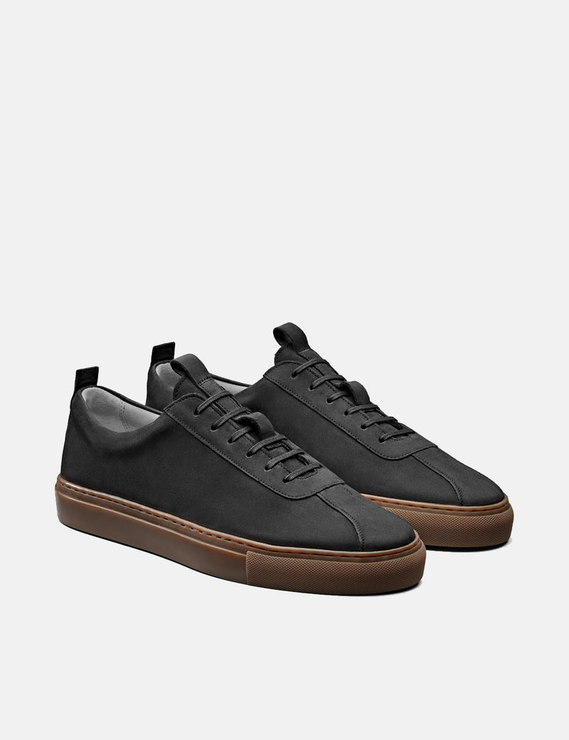 Grenson Sneaker 1 (Nubuck) - Black/Gum 