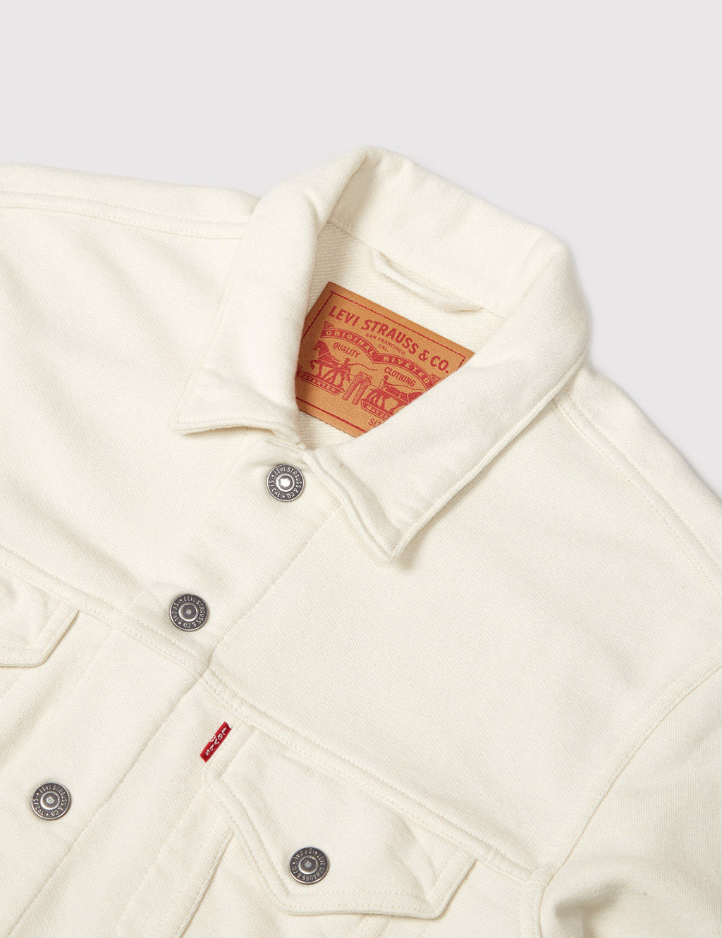 Levis French Terry Trucker Jacket - Chalky White | URBAN EXCESS.