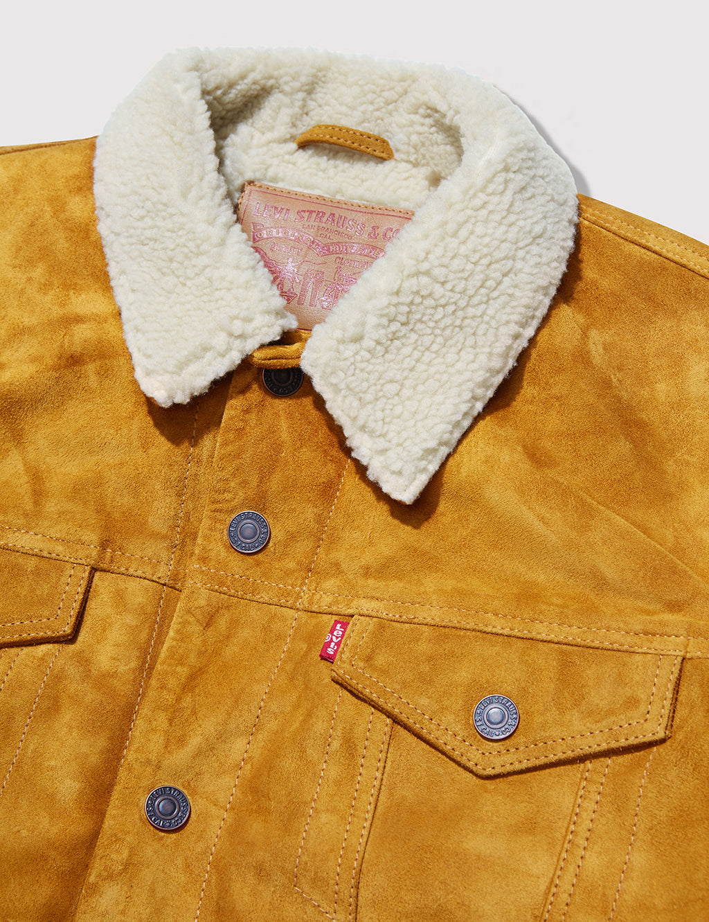 Levis Type 3 Sherpa Trucker Jacket (Suede) - Camel | URBAN EXCESS.