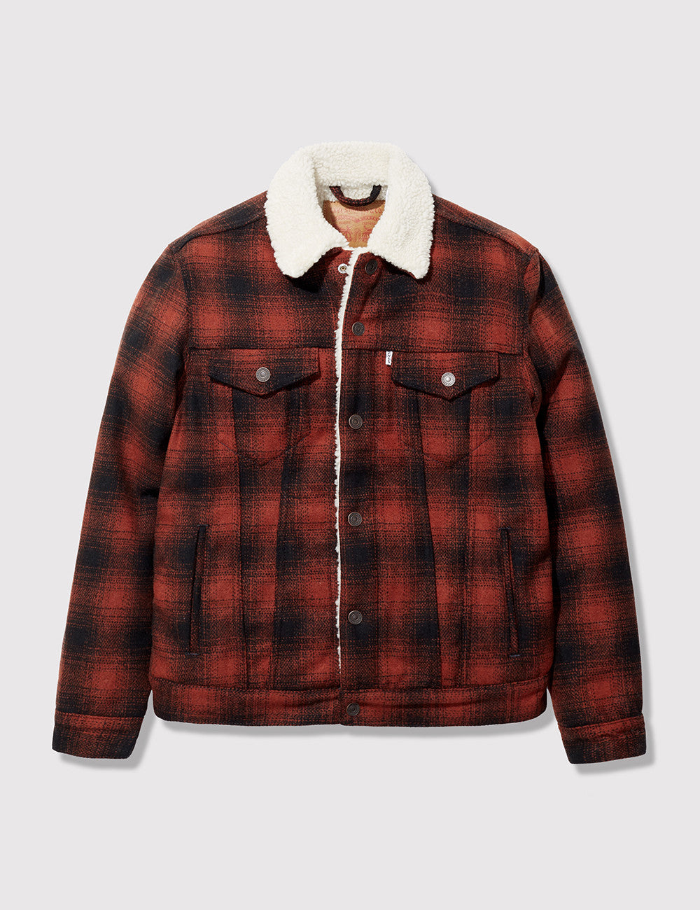 Levis Type 3 Sherpa Trucker Jacket - Mastic Burnt Henna | URBAN EXCESS.