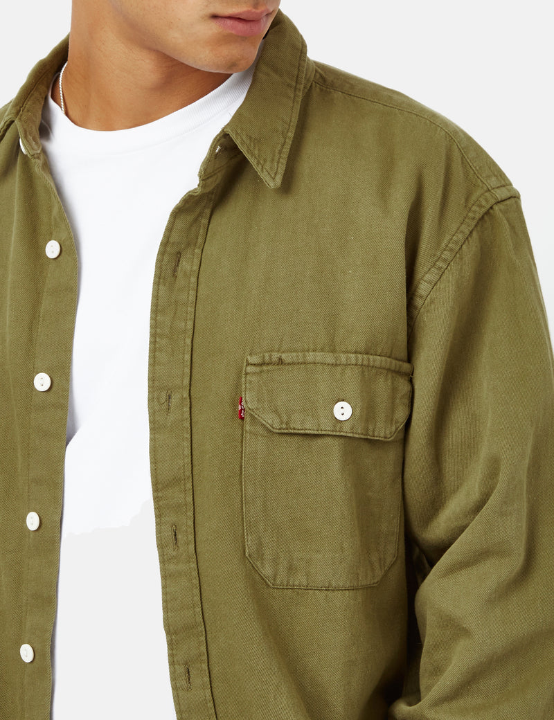 Levis Jackson Worker Shirt (Garment Dyed) - Green I Urban Excess. – URBAN  EXCESS