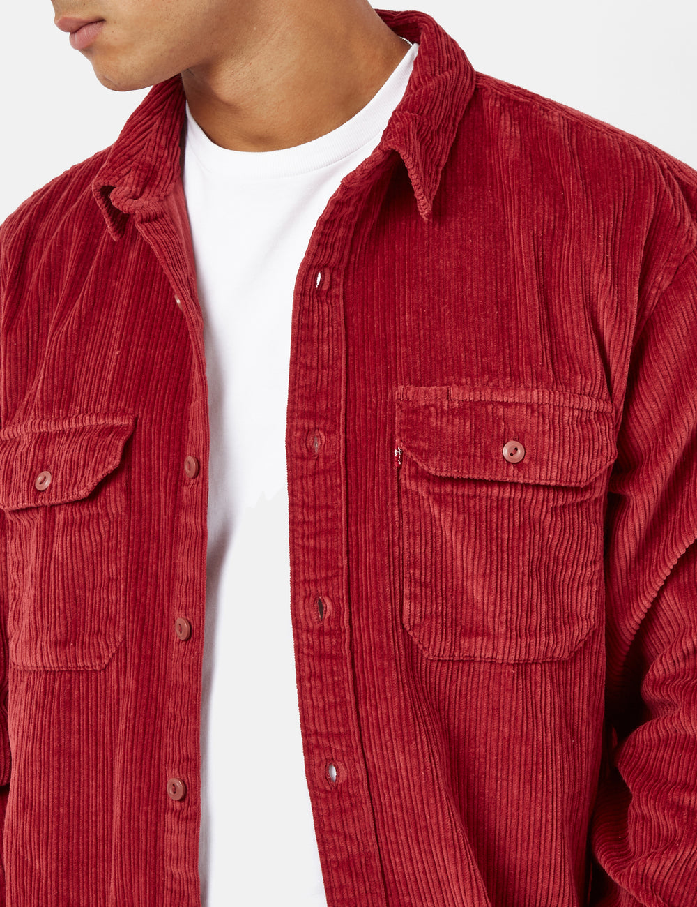 Levis Jackson Worker Shirt (Cord) - Brick Red I Urban Excess. – URBAN EXCESS