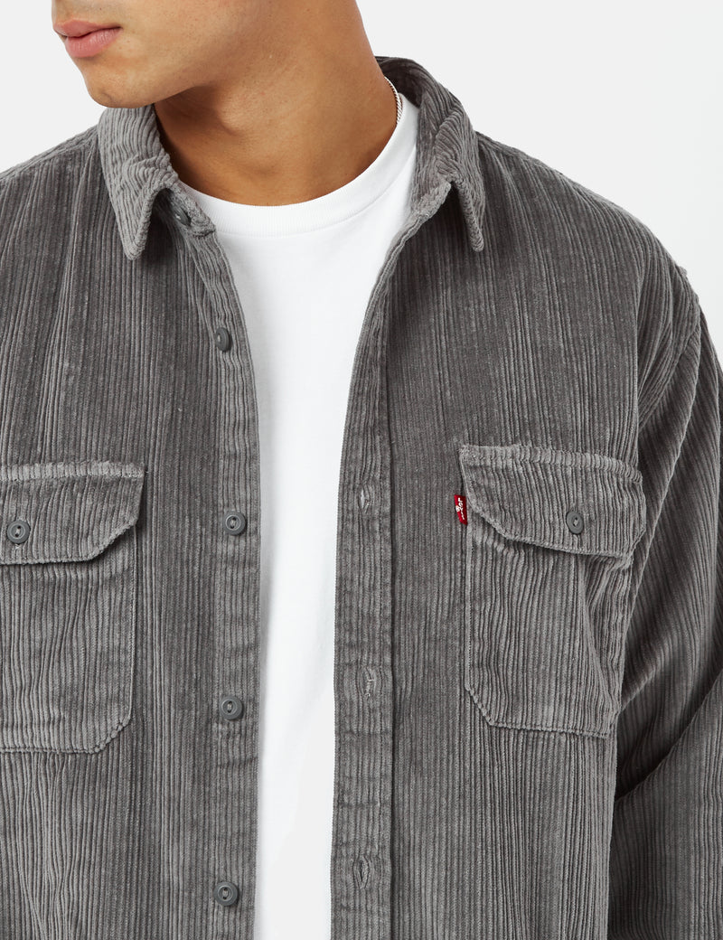 Levis Jackson Worker Shirt (Cord) - Pewter Grey I Urban Excess. – URBAN  EXCESS