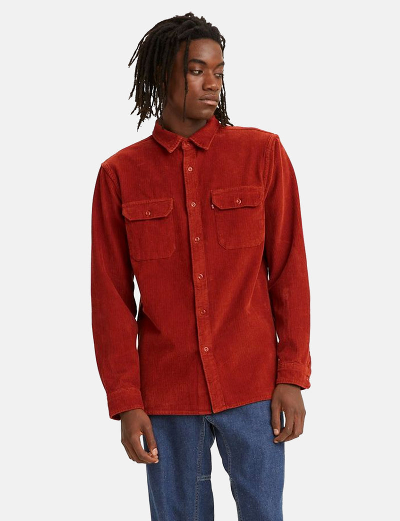 Levis Jackson Worker Shirt - Red Garment Dye I Urban Excess. – URBAN EXCESS