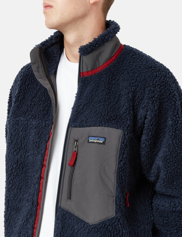 Patagonia Classic Retro-X Jacket - Men's New Navy/Wax Red, M