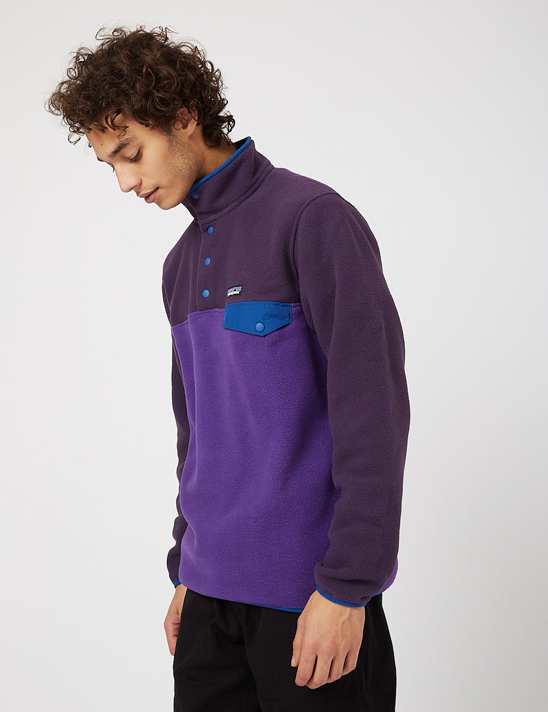 紫③ Patagonia パタゴニア シンチラスナップTパープル XS - ブルゾン