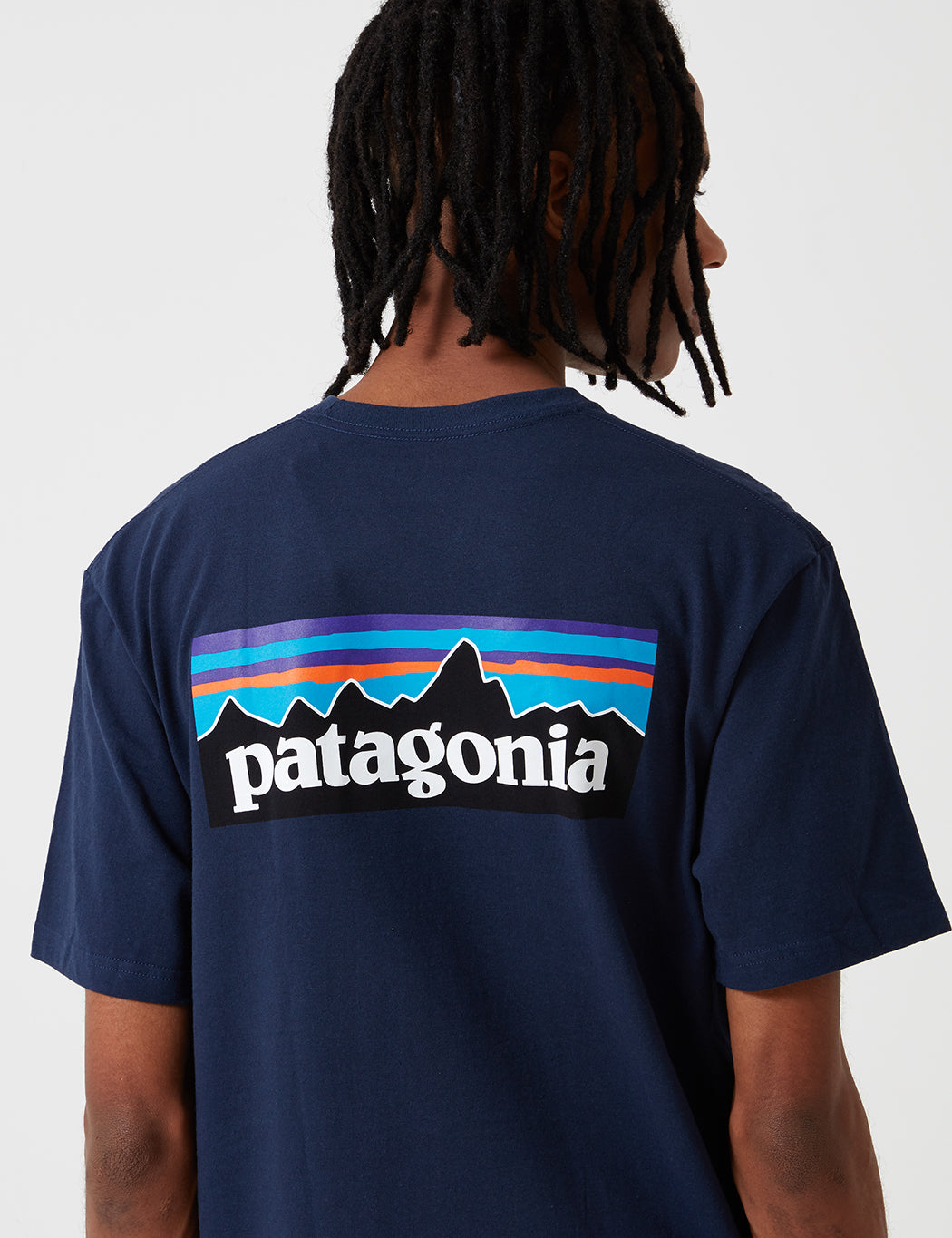 Patagonia P-6 Responsibili-Tee T-Shirt - Navy Blue | URBAN EXCESS.