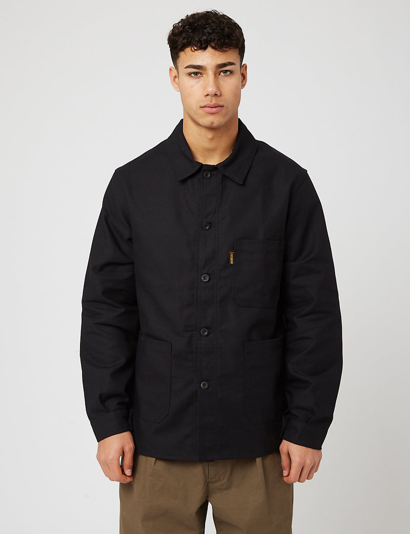 Le Laboureur Cotton Work Jacket - Black I URBAN EXCESS.