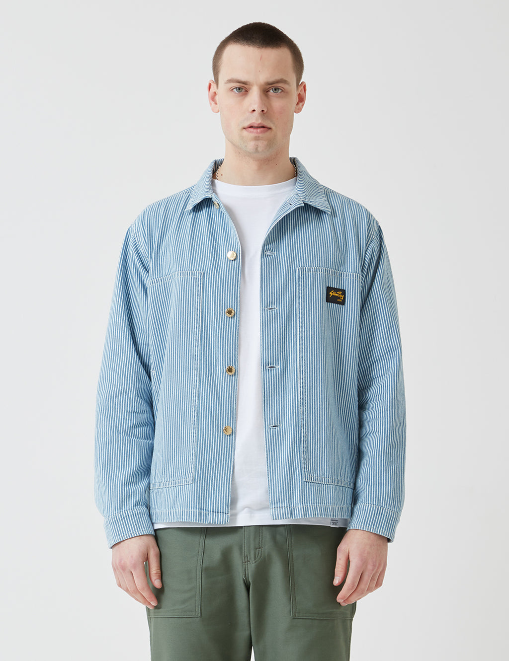 Stan Ray Box Jacket - Bleached Hickory Stripe | URBAN EXCESS.