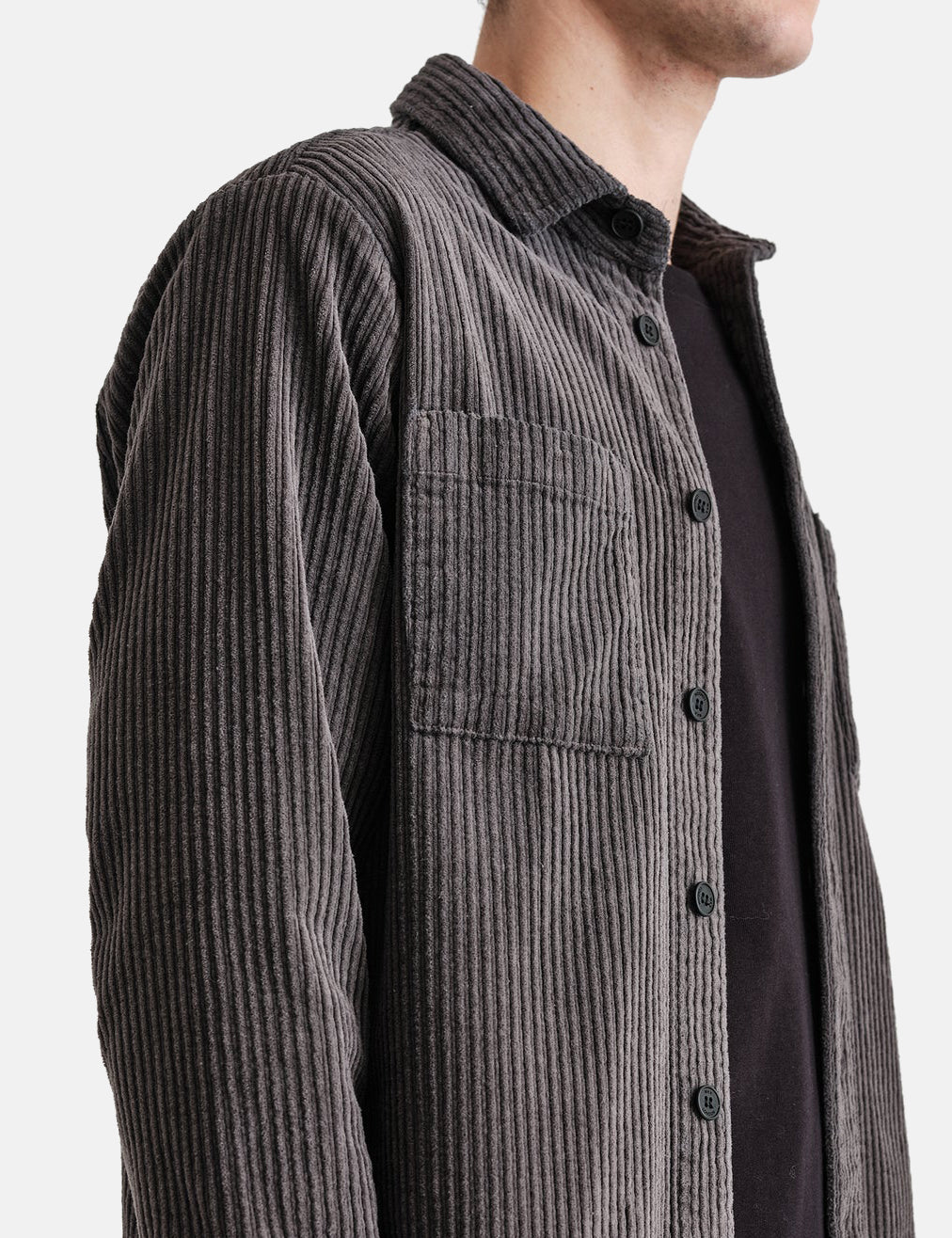 Wax London Whiting Overshirt (Penn Cord) - Charcoal Grey I Urban Excess ...