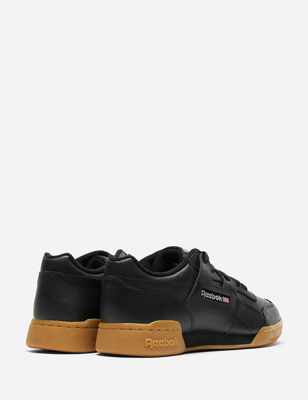 black reebok workout gum sole