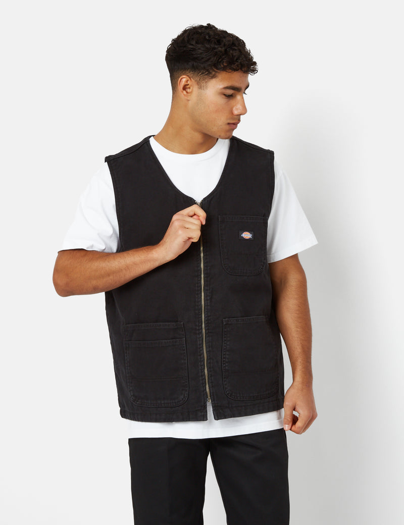 Dickies Duck Canvas Summer Vest - Stone Washed Black – URBAN EXCESS