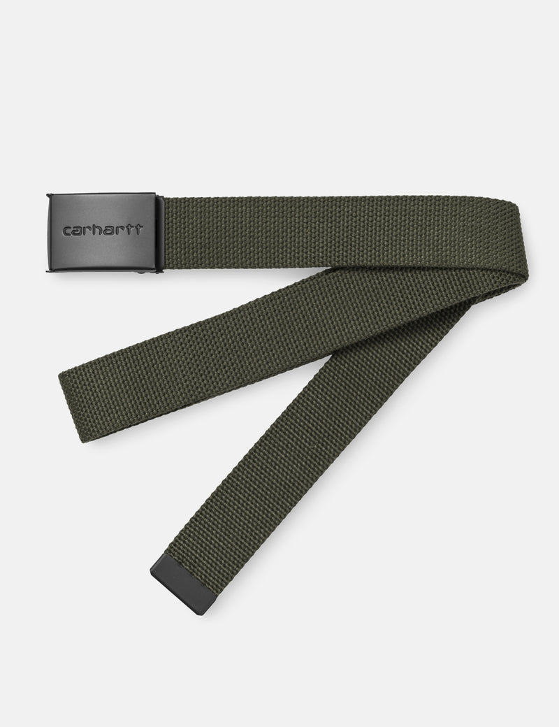 Carhartt-WIP Clip Belt Canvas (Tonal) - Cypress Green | URBAN EXCESS.