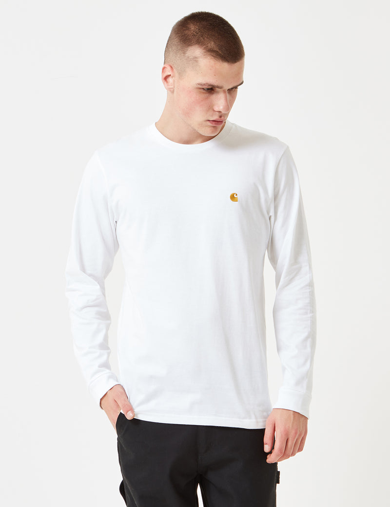 Carhartt-WIP Chase Long Sleeve T-Shirt - White