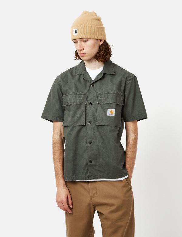 Carhartt-WIP Wynton Short Sleeve Shirt - Hamilton Brown/Hokkavodo