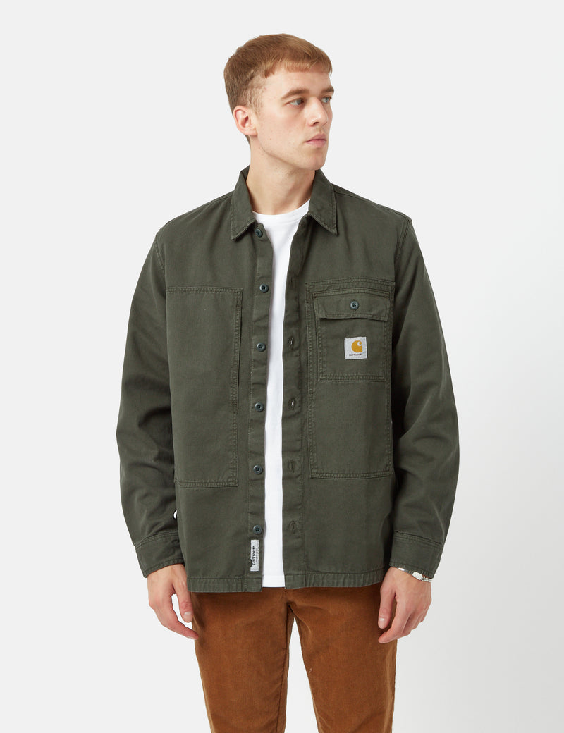 Carhartt-WIP Charter Long Sleeve Shirt - Boxwood Green I Urban Excess ...