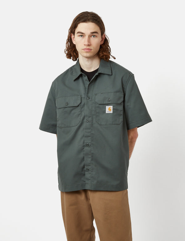 Carhartt-WIP Wynton Short Sleeve Shirt - Hamilton Brown/Hokkavodo