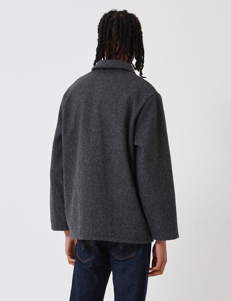 Shop Le Laboureur Wool Work Jacket - Grey | URBAN EXCESS.