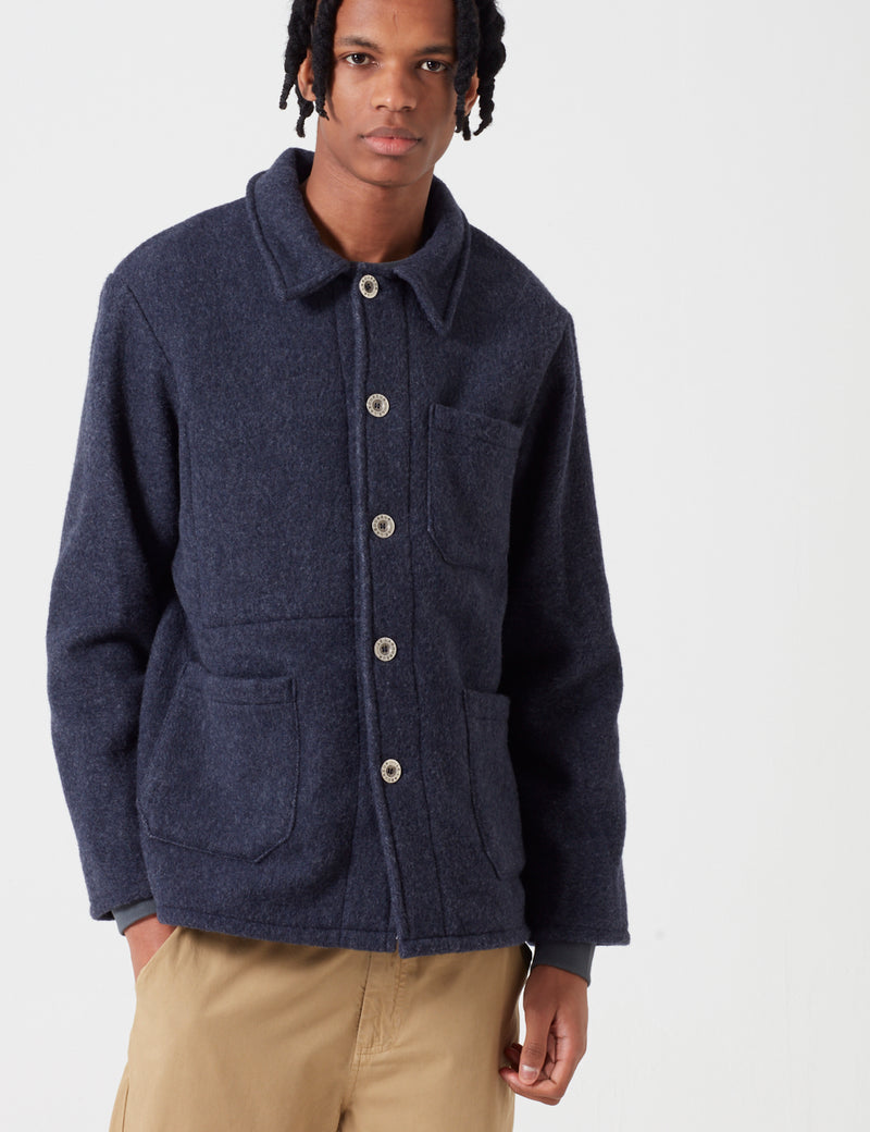 Le Laboureur Wool Work Jacket Navy Urban Excess