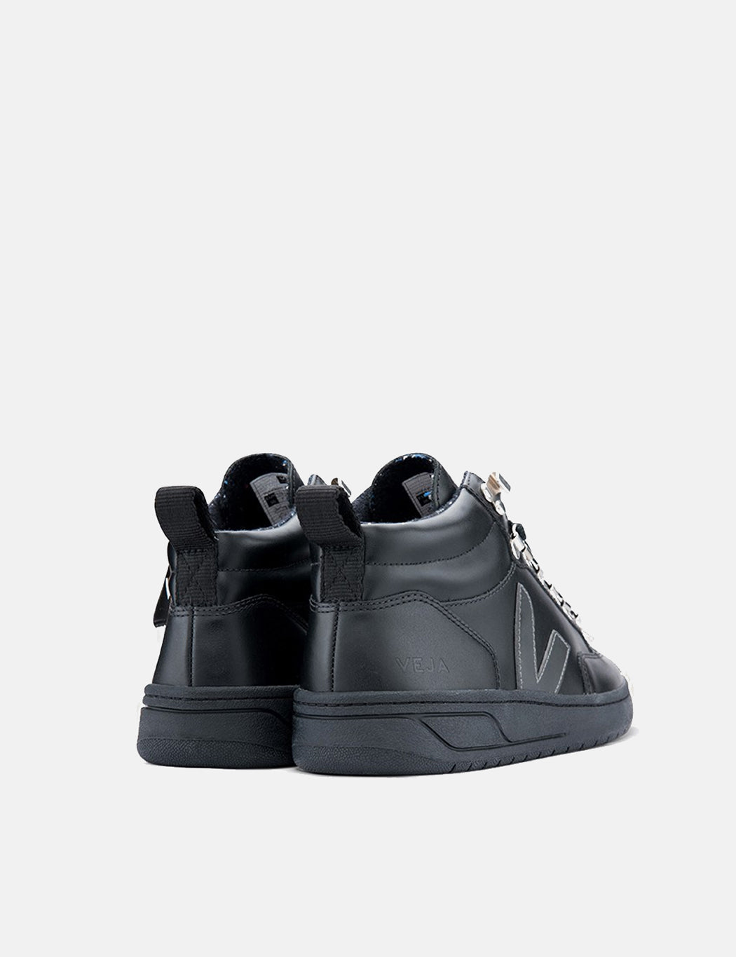 leather trainers womens black