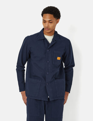 Service Works Coverall Jacket (Moleskin) - Navy Blue | URBAN EXCESS.