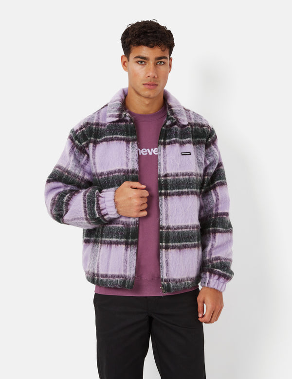 Thisisneverthat Big Plaid Flannel Jacket - Lavender Purple I Urban