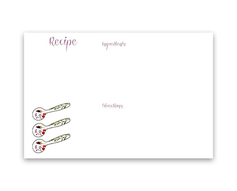 Recipe Card: Free Printable by Observations Paper