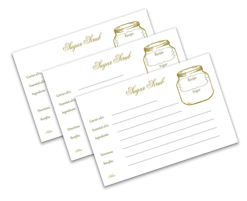 Lemon & Mint Sugar Scrub Recipe Cards by Observations Paper
