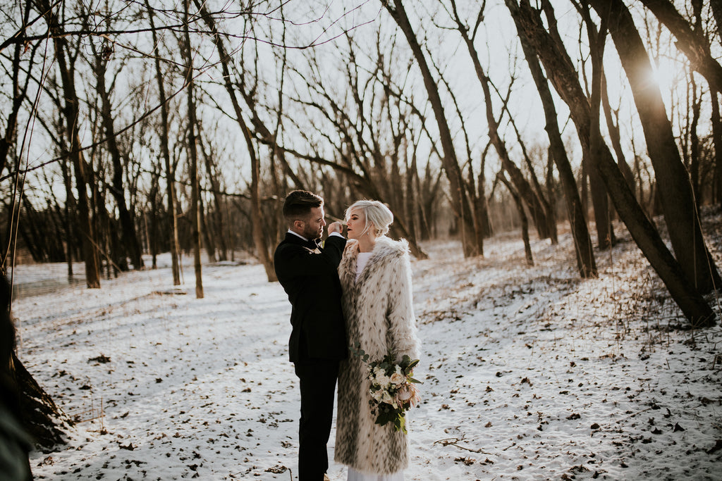 outdoor winter wedding