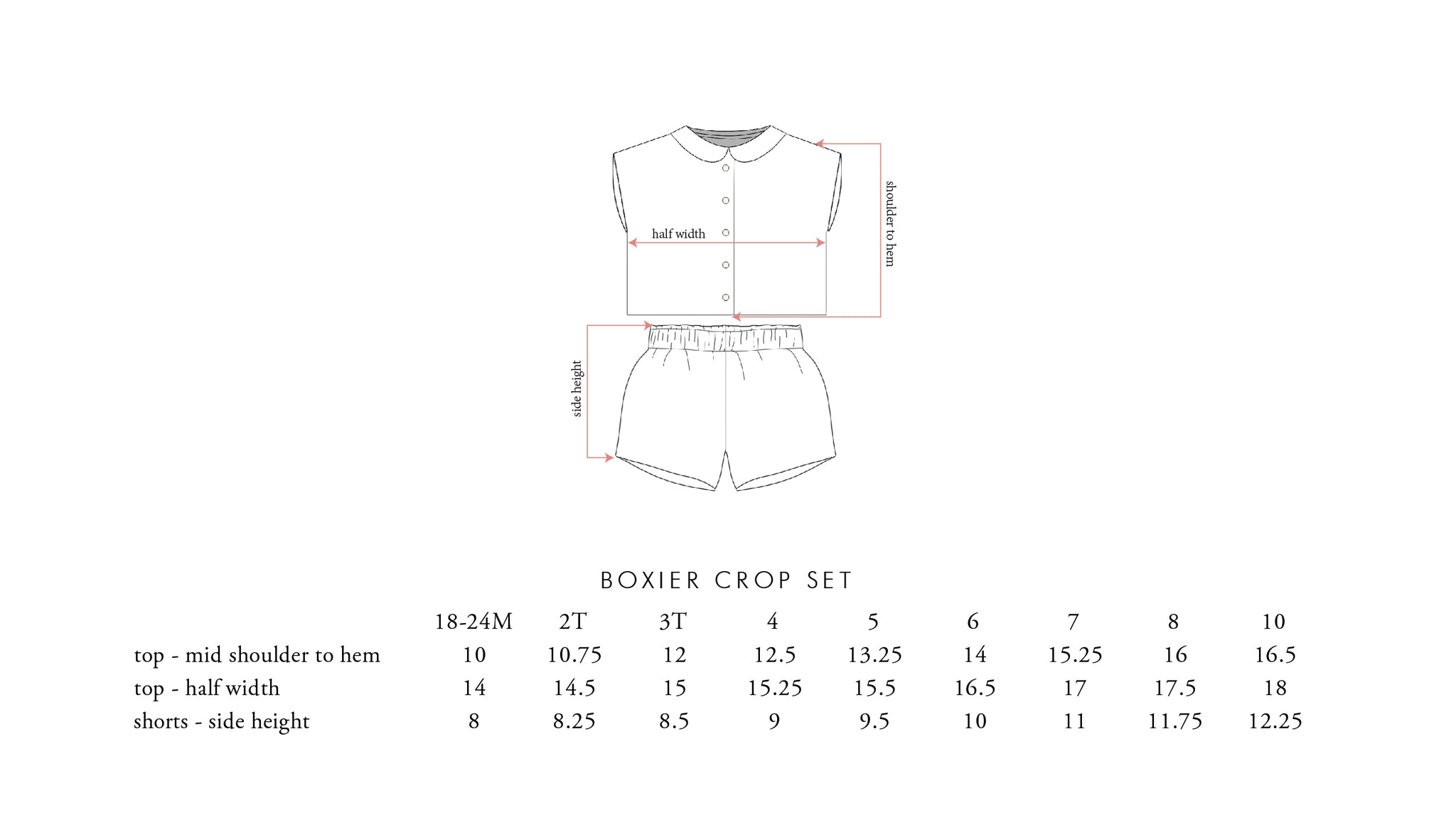 boxier crop set