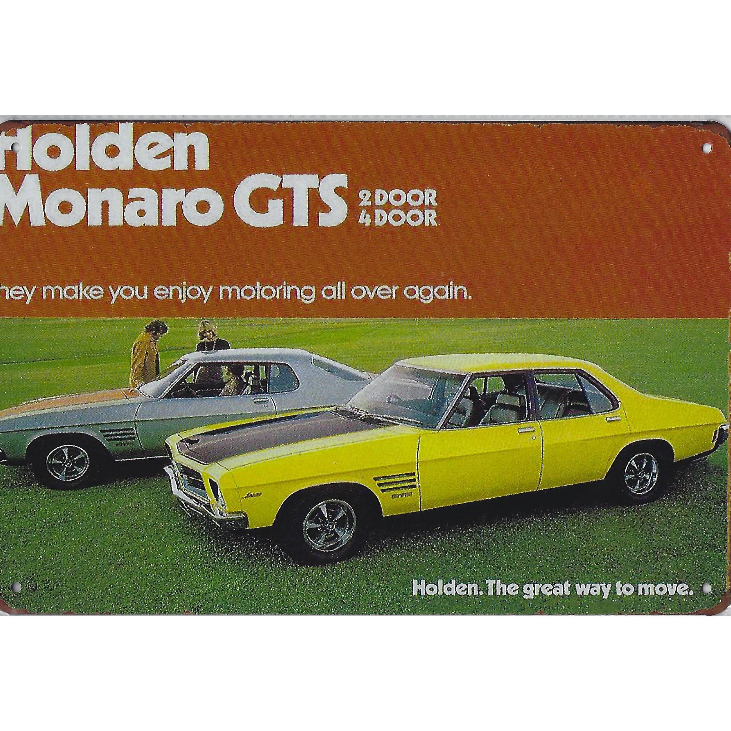 Vintage Holden Monaro Gts Advert Holden Tin Sign Mrrevhead