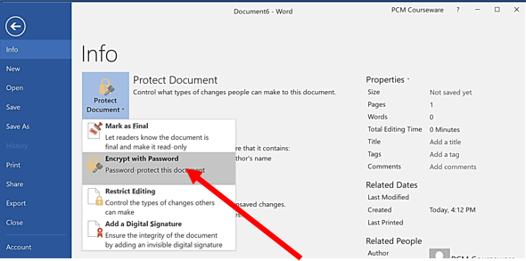 password protect a file in microsoft word for mac 2011