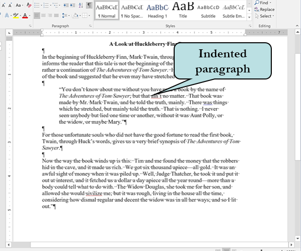 how ot insert a first line indent in word