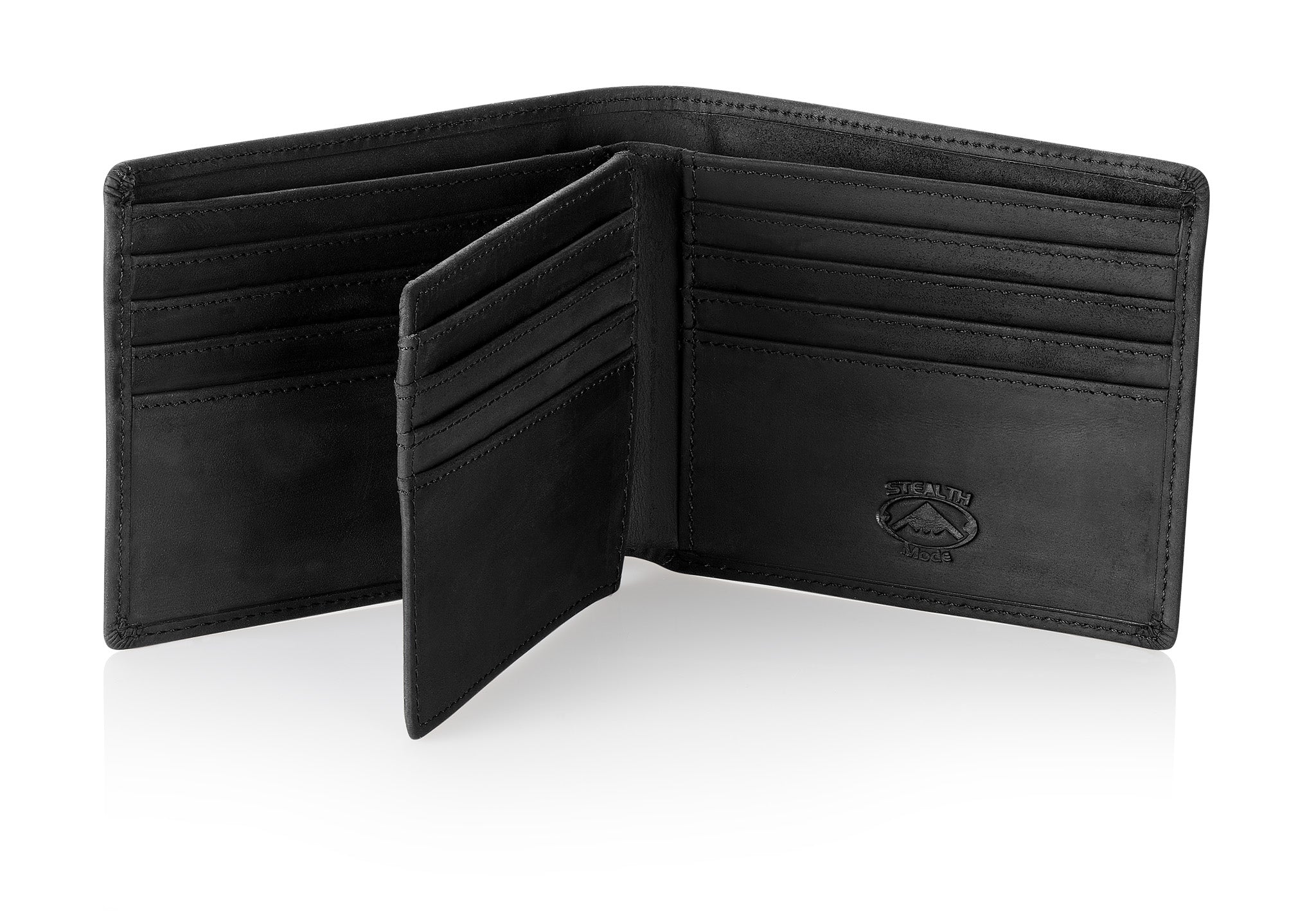 Large Zipped Men's Leather Wallet with RFID Protection