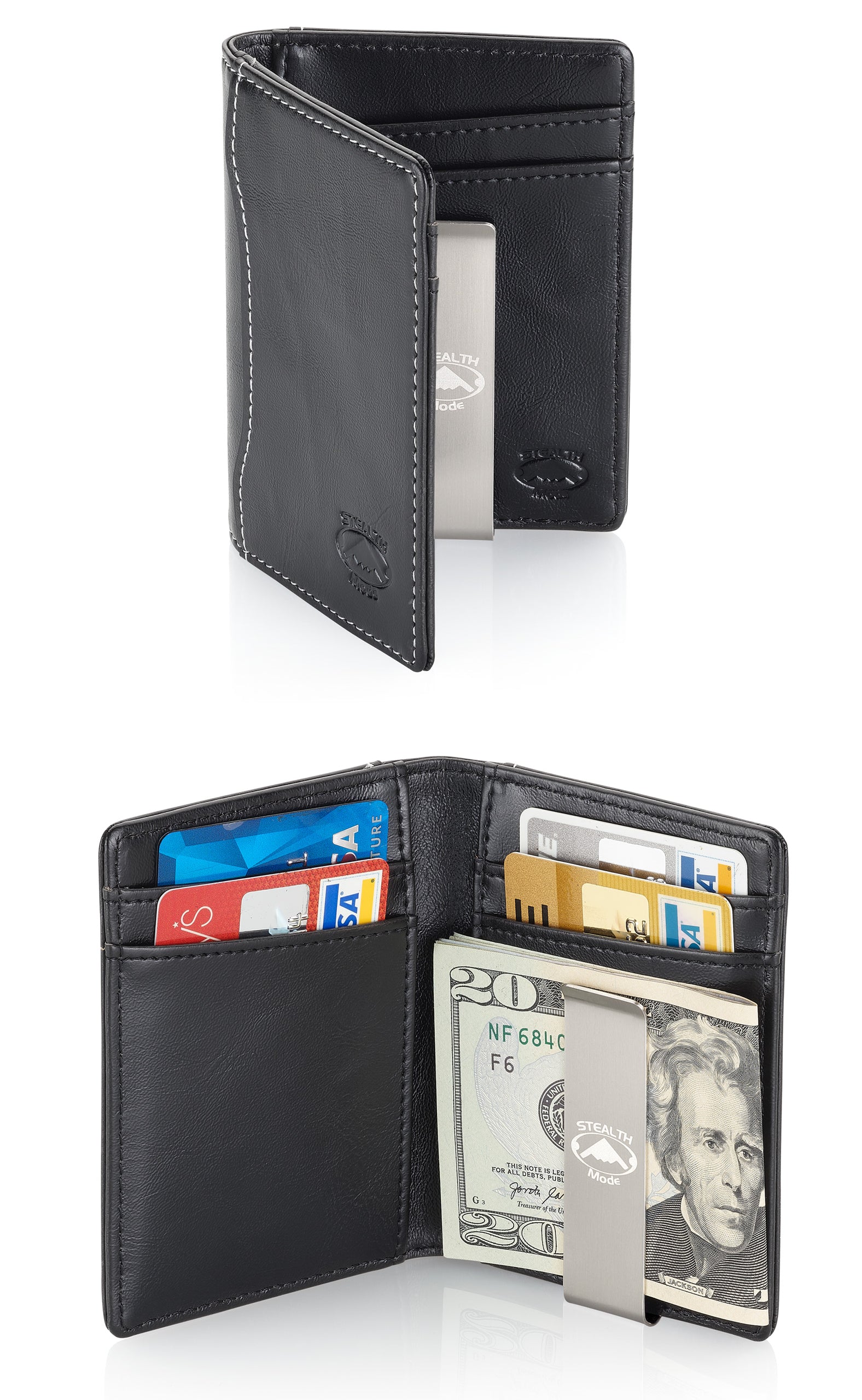 Stealth Mode Bifold Leather Wallets - Stealth Mode Leather