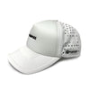 Running Trucker Cap Snapback Laser-Cut White - Purpose Performance Wear