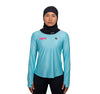 Women ELITE Long Sleeve Running Shirt (Arctic Blue) - Purpose Performance Wear