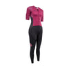 Women Full Length Short Sleeve Tri Suit (Amaranth Red) - Purpose Performance Wear