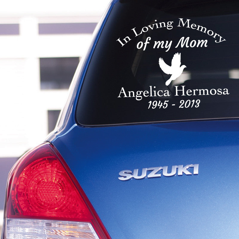 in loving memory vehicle picture stickers