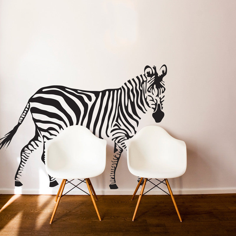 Life Size Zebra - Vinyl Wall Art Decal for Homes, Offices, Kids Rooms ...