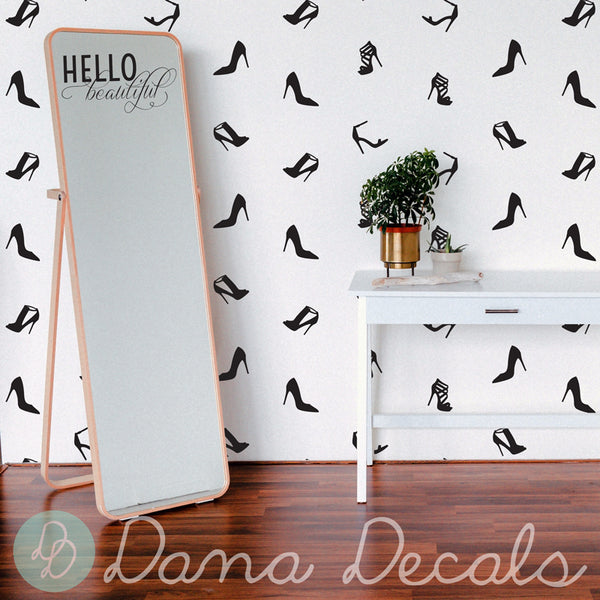 High Heels Shoe Vinyl Pattern Decals | Shop Dana Decals